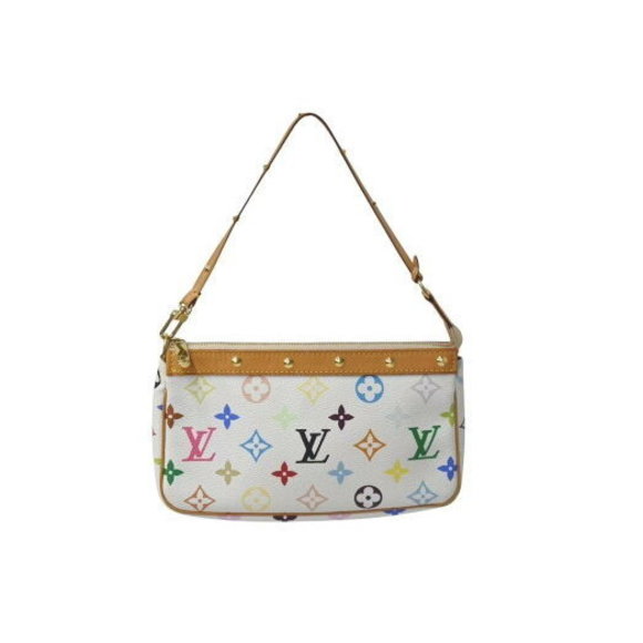 Louis Vuitton Multicolor Pochette Accessory Pouch Takashi Murakami White - Picture 1 of 9